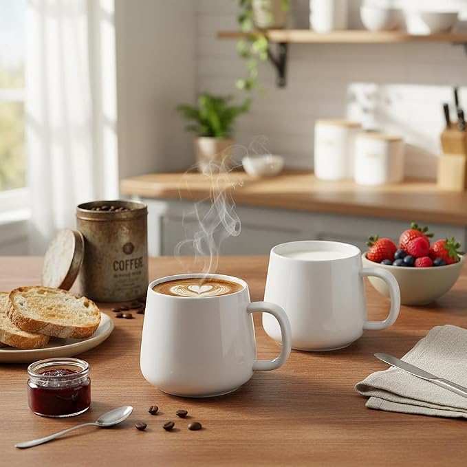 Teocera Coffee Mugs Set of 6-12oz Chip-Resistant Ceramic Cups - Image 2