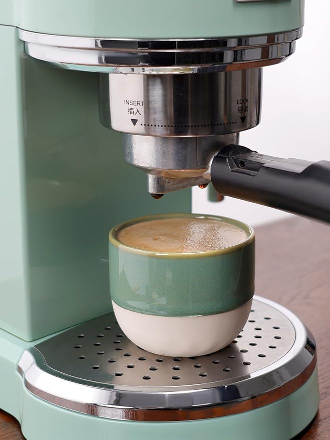 4oz Espresso Cups Set of 4, Cappuccino – Two-Tone Stackable Small Mugs - Image 7