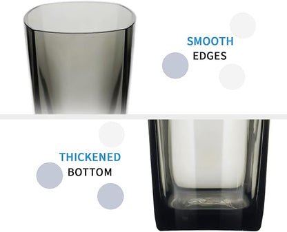 Top-spring 20 Oz Reusable Plastic Water Tumbler 6pcs Grey BPA Free | Thickened - Image 2