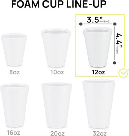 Shop Square 12 Oz Disposable Foam Cups, Made in the USA, To-Go Cups - Image 3