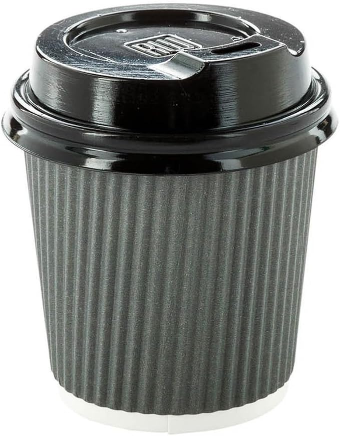 Restaurantware 4 Ounce Ripple Wall Disposable Coffee Cups, 500 Insulated Gray - Image 8