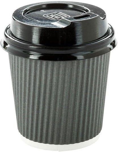 Restaurantware 4 Ounce Ripple Wall Disposable Coffee Cups, 500 Insulated Gray - Image 8