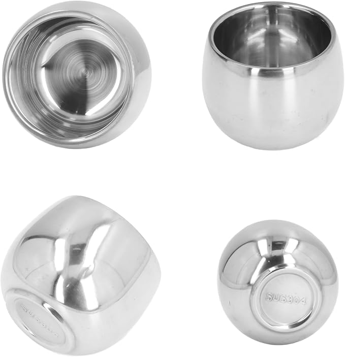 4Pcs Stainless Steel Coffee Cup, Camping Cup Coffee Mugs Tea Cups Double Walled - Image 9