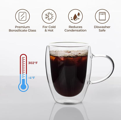 HillSpring 12oz Double Walled Glass Mug - Image 3