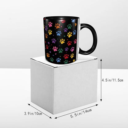 Yrebyou Paw Print Coffee Mug 11oz Ceramic Cup - Image 5