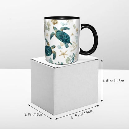 Yrebyou Sea ​​Turtle Coffee Mug 11oz Ceramic Cup - Image 5