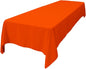 LA Linen Polyester Poplin Washable Rectangular Tablecloth, Stain and Wrinkle Resistant Table Cover 60x144, Fabric Table Cloth For Dinning, Kitchen, Party, Holiday 60 by 144-Inch, Orange