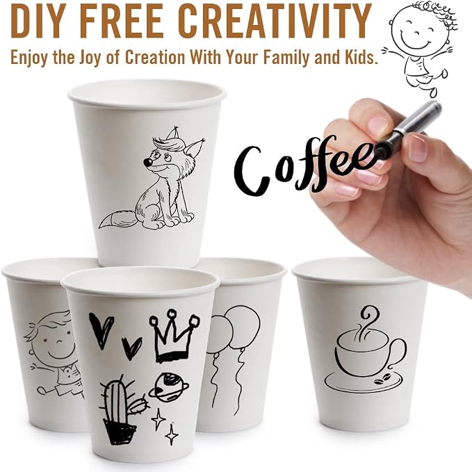 Ginkgo 100-Pack 8 oz Thickened Coffee Cups - Image 5
