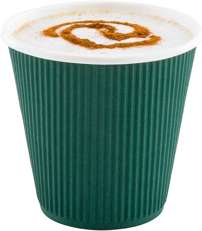 Restaurantware 8 Ounce Double Wall Disposable Coffee Cups, 500 Insulated Forest - Image 6
