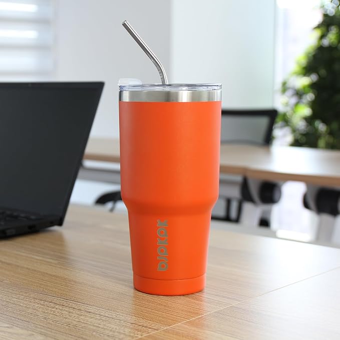 BJPKPK 30 oz Tumbler with Lid and Straw, Insulated Stainless Steel Cup | Double - Image 7