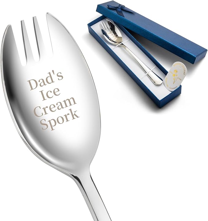 Alata Spork Gift for Dad, 5.7 Inches Salad Forks For Dessert, Ice Cream by Alata