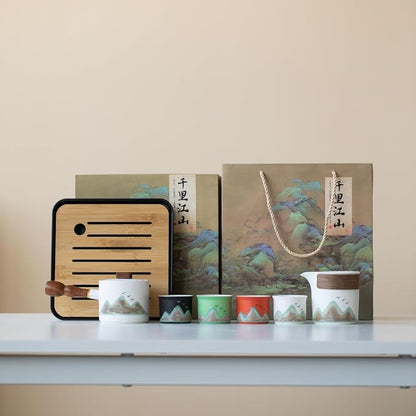 Chinese Tea Set, 7-Piece Ceramic Gongfu Set - Image 3