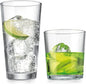 Glaver's Drinking Glasses Set of 12. Glassware set, 6 Highball Glass Cups, 6 Whiskey glasses. Classic Drinkware Set 17 oz Tall Glasses Set and 13 oz Rock Glasses.