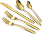 Hunnycook 20-Piece Gold Silverware Set by Dedicatedtoenhancingyourdiningexperience