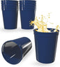 PartyPrints 10 Pack 16 oz Navy Blue Reusable Blank Plastic Cups, Stadium Cups by PartyPrints