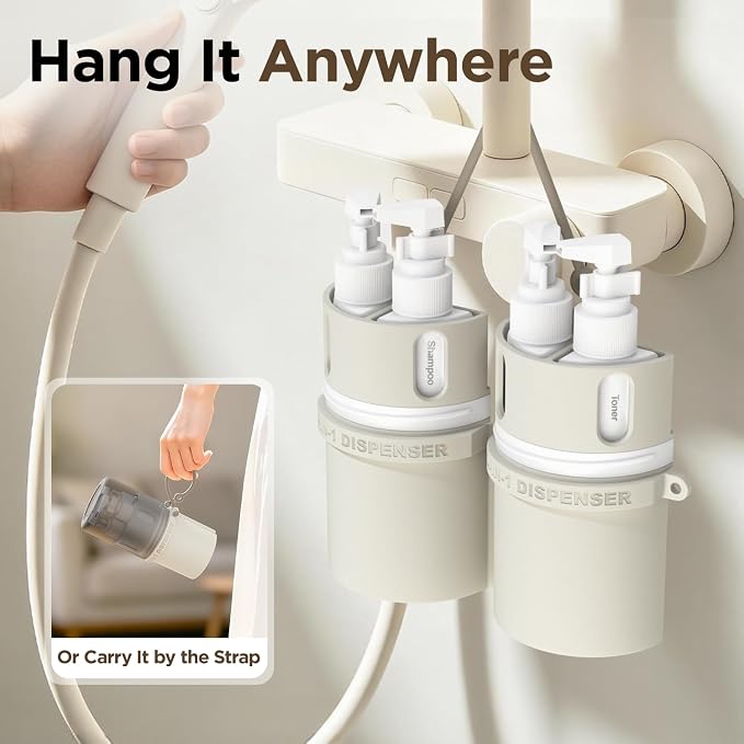 4 in 1 Travel Dispenser Bottle, Travel Toiletry Bottles - Image 3