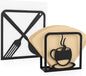2-Pack Decorative napkin holder for table & coffee filter holder Set – Black cocktail napkin holder – Fits Standard Napkins & coffee filter size #2 & #4
