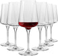 Krosno Red Wine Glasses | Elegant Design | Set of 6 | 16.9 oz | Infinity Collection | Ideal for Home, Restaurants and Receptions | Dishwasher Safe | Lead-Free Crystal Glass
