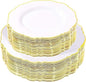 100pcs Gold Plastic Plates by WDF