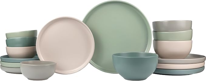 Sango 16-Piece Stoneware Dinnerware Set by Sango