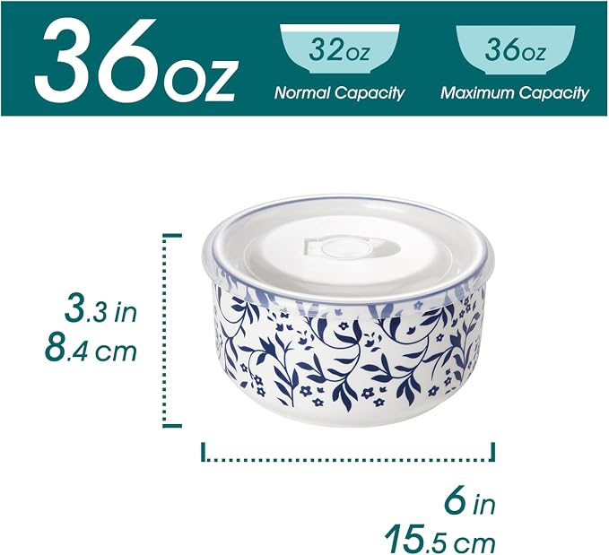 vancasso 36 Oz Ceramic Serving Bowls - Image 2