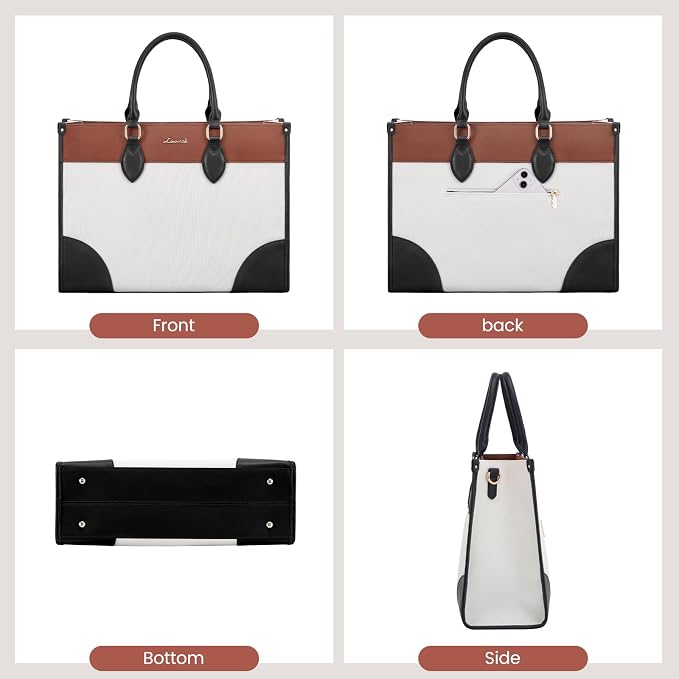 LOVEVOOK Laptop Bag for Women 15.6 lnch, Waterproof Laptops Tote Bags for Womens - Image 9