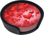 Valentine's Day Heart Balloon Love Leather Coasters Set of 6 by Nameapo