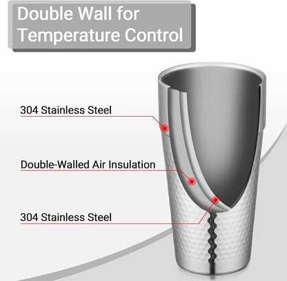 Beasea Stainless Steel Cups 19 oz, 8 Pack Large 18.6oz 550ml Stainless Steel - Image 4