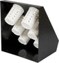 Restaurantware-Met Lux 13.78 x 11.42 x 15.94 Inch Flatware Organizer, 1 Standing Cutlery Holder - Includes 6 Plastic Cylinders, Perforated Design, Black Plastic Utensil Holder, For Breakroom