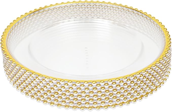 Pack of 25 round dinner plates, Reusable Decorative Dinner Plates by Unknown