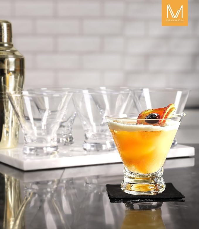 Martini Glasses Set of 12, 8oz Coupe Cocktail Glasses - Image 4