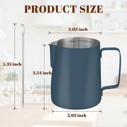 Amrules Milk Frothing Pitcher, 12 oz Milk Frother Cup - Image 2