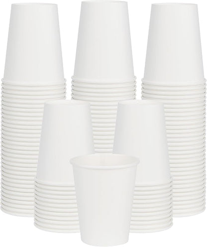 8 oz Coffee Cups 100 Pack, Disposable Paper Cups 8 oz, Hot Beverage Drinking by ECOEXTRA