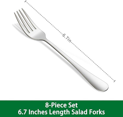 Salad Forks Set,16-Piece 6.7 Inch Dessert Fork,Stainless Steel Tea Forks Set,Durable Dishwasher Safe Silverware Fork For Party Wedding Restaurant