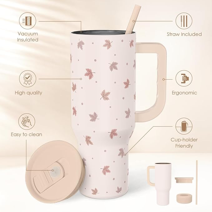 Fall Maple Leaf Stainless Steel Tumbler - Image 2