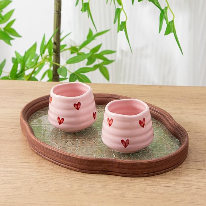 4pcs Japanese Tea Cup Set – Mini Size Cup 5OZ Ceramic Matcha Cup, Handless - Image 9