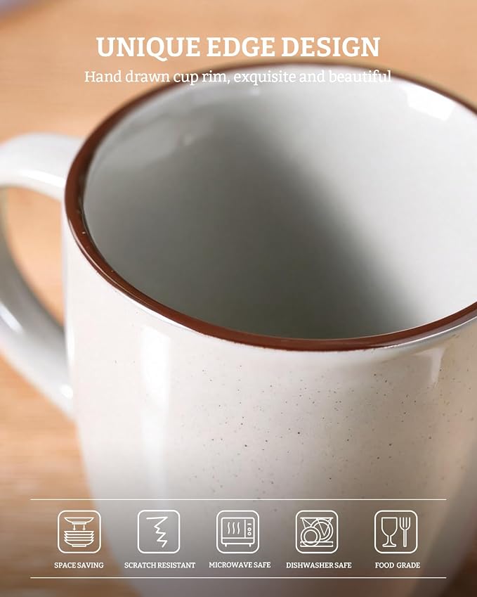 famiware Mercury Coffee Mugs 13 oz, Coffee Mugs Set of 6 - Image 5