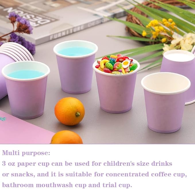 3 oz 100 Pack Disposable Mouthwash Cups Bathroom Paper Cups | Bathroom Cups - Image 5