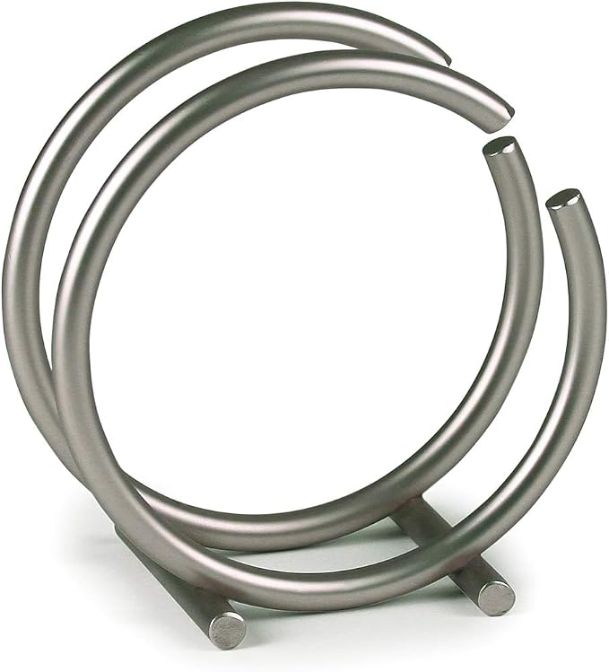 Spectrum Diversified Euro Round Napkin Holder, Satin Nickel, Model Number: 50278 - Image 4