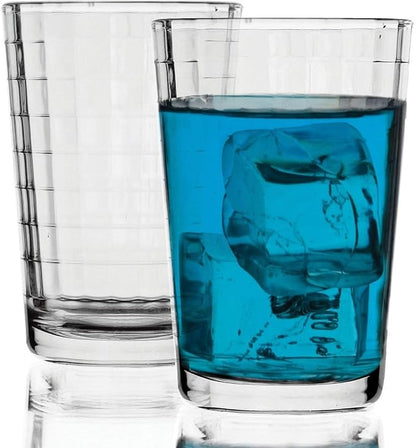 Circleware Matrix Juice Drinking Glasses, Huge Set of 10, Heavy Base Tumbler - Image 6