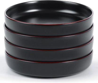 famiware Mercury Pasta Bowls Set of 4, 33 oz Large Salad Bowls, Lead-free and by Famiware