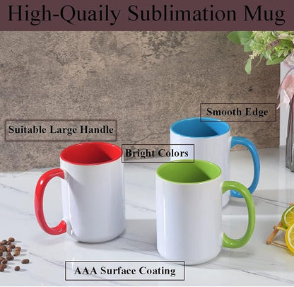 ABBSH Sublimation Mugs, 6 Assorted Colors 12Pack - Image 3