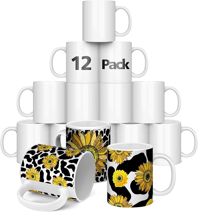 Dmsky Sublimation Coffee Mugs Tazas para Sublimar 11 oz Blank Bulk Coffee Mug by DMSKY