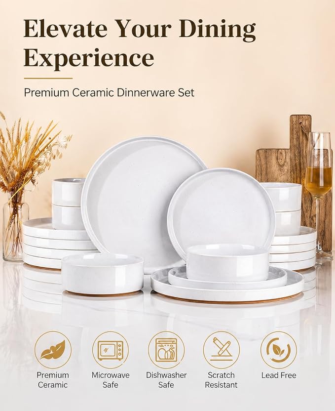 AmorArc Stoneware Dinnerware Sets - Image 8