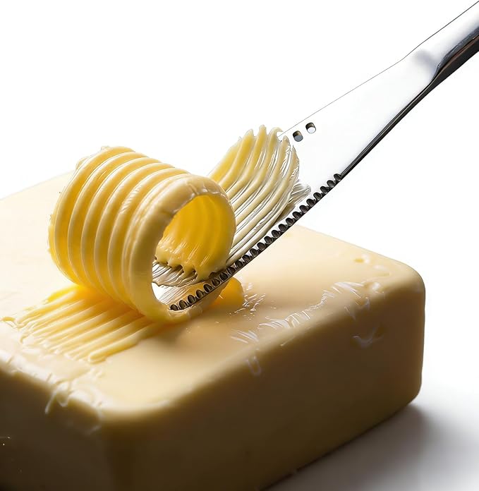 3-in-1 Butter Knife with Holes, Stainless Steel Spreader by Unknown
