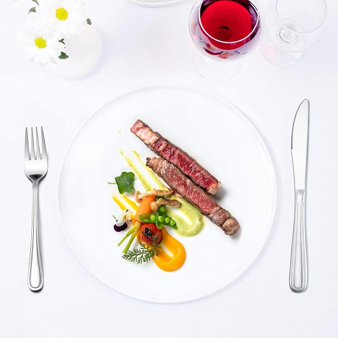 Dinner Forks Set of 12, E-far 7.9 Inch Stainless Steel Forks - Image 4