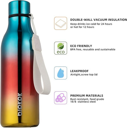 BJPKPK 18oz Insulated Water Bottle, Stainless Steel Bottle - Image 2