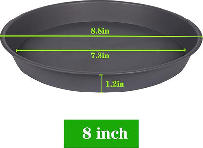 6 Pack of 7 8 inch Plant Saucer, Heavy Duty Plastic Plant Water Tray 8 inch - Image 2