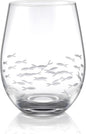 Joeyan Etched Stemless Wine Glasses, Hand Blown Drinking Glass Cups Wine Tumbler by JoeyanHousehold
