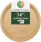 Charity Leaf Disposable Palm Leaf 14" Round Trays (100 pieces) Bamboo Like Serving Platters, Disposable Boards, Eco-Friendly Dinnerware For Weddings, Catering, Events